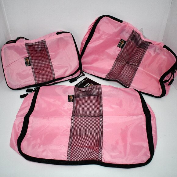 Gorilla Grip 3 Set Packing Cubes, Travel Essentials – Pink Product NWT - Picture 1 of 3